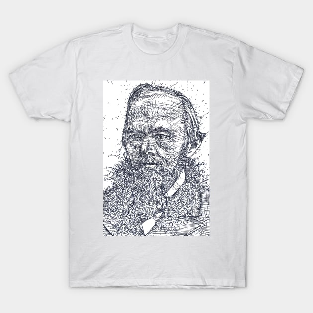 FYODOR DOSTOEVSKY ink portrait T-Shirt by lautir